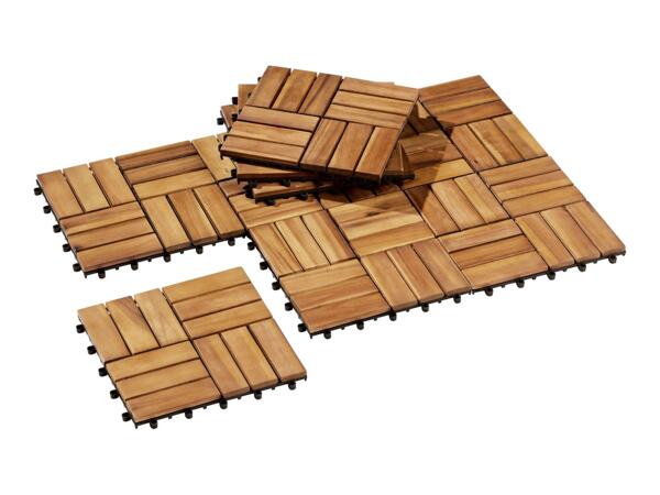 Livarno Home Wooden Decking Tiles - 9 Pack
