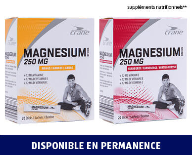 CRANE(R)
SACHETS DE MAGNÉSIUM