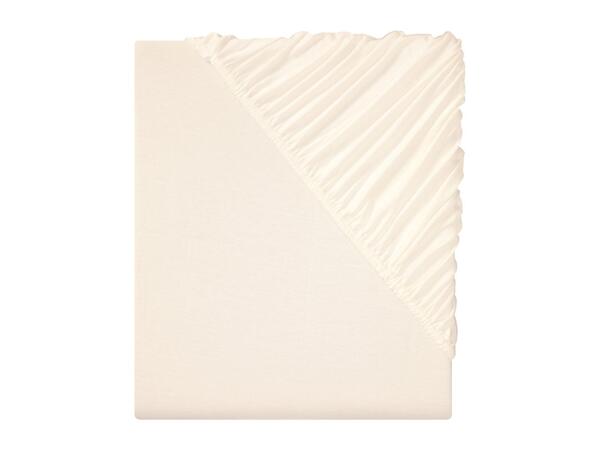 Livarno Home Cream Jersey Fitted Sheet - King