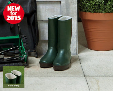 Adults' Warm Lined Rainboots