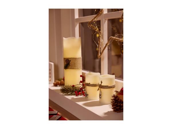 Livarno Home Tall LED Real Wax Candle