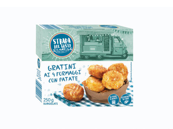 Potato Cakes with Four Cheeses