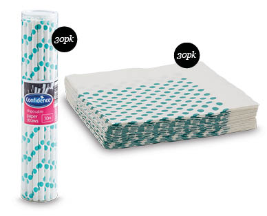 Disposable Napkins or Straws 30pk