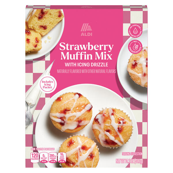 ALDI Stwby or Cinn Sgr Muffin Mix - Strawberry