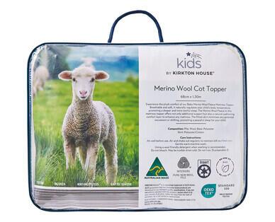 Australian Wool Cot Topper with Merino