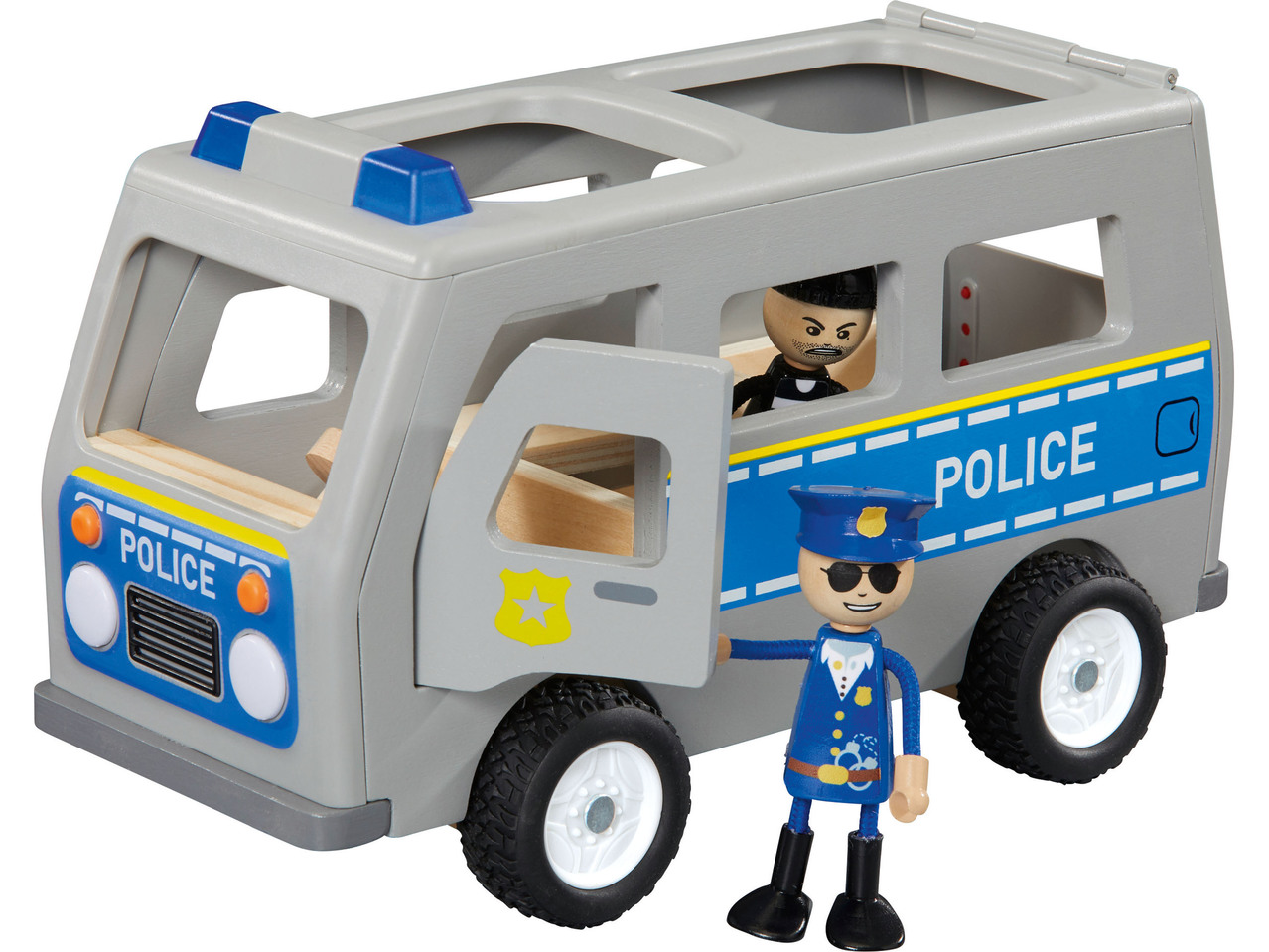 Wooden Vehicle with Figures