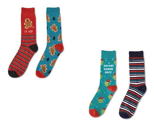 Merry Moments 
 Men's or Ladies' 2-Pair Socks