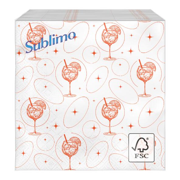 SUBLIMO(R) 				Serviettes de fête, 25 ou 40 pcs