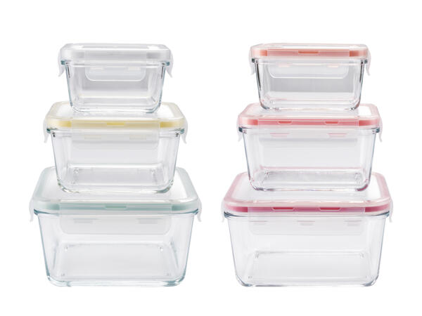 Glas-Frischhaltedosen-Set, 3-teilig