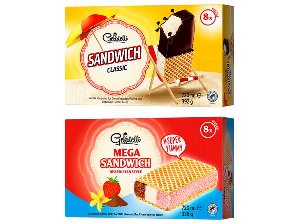 Glassandwich med våffelrån