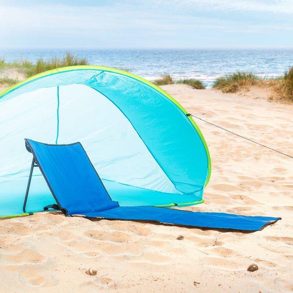 Strandmatras met rugsteun
