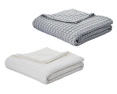 Queen Size Cotton Bamboo Waffle Blanket