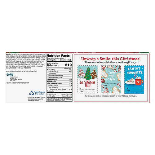 Christmas Tree Brownies, 5 count