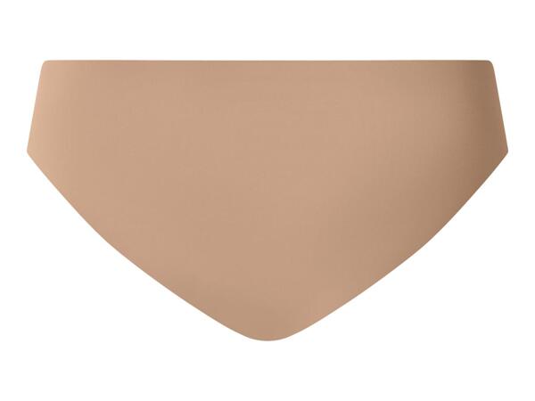 Ladies' Dark Beige Laser-Cut Briefs - 3 Pack