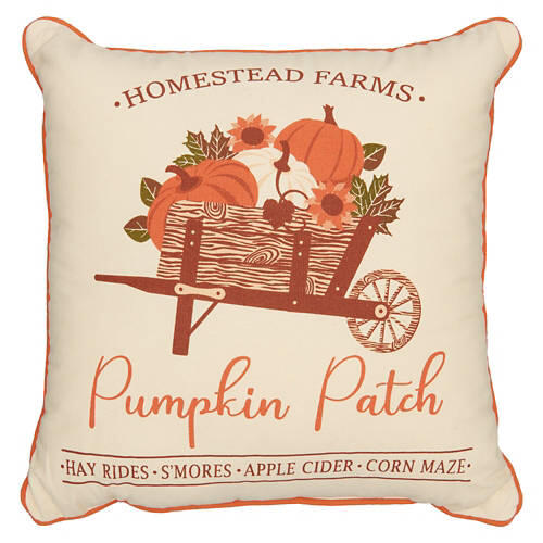 18" x 18" Harvest Decor Pillow - Pumpkin Patch