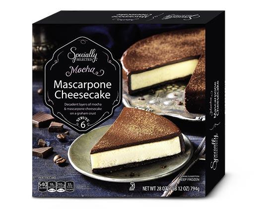 Specially Selected 
 Mocha or Vanilla Bean Mascarpone Cheesecake