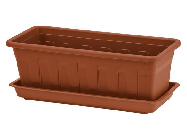 Balcony box with tray, 40cm