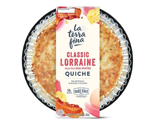La Terra Fina Cheddar Broccoli or Lorraine Quiche