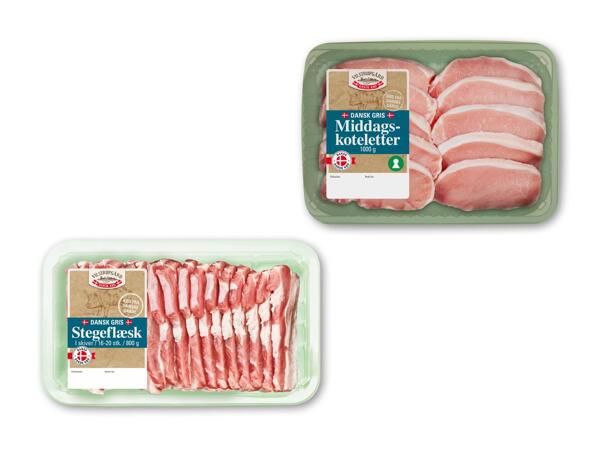 Dansk stegeflæsk eller middagskoteletter