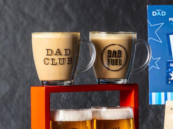 Father's Day Glass Coffee Cup
