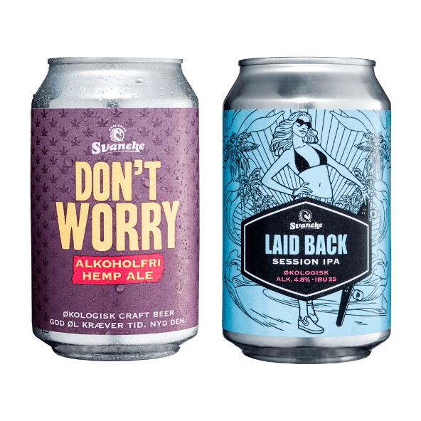Økologisk Don't Worry Hemp Ale eller Laid Back Session IPA