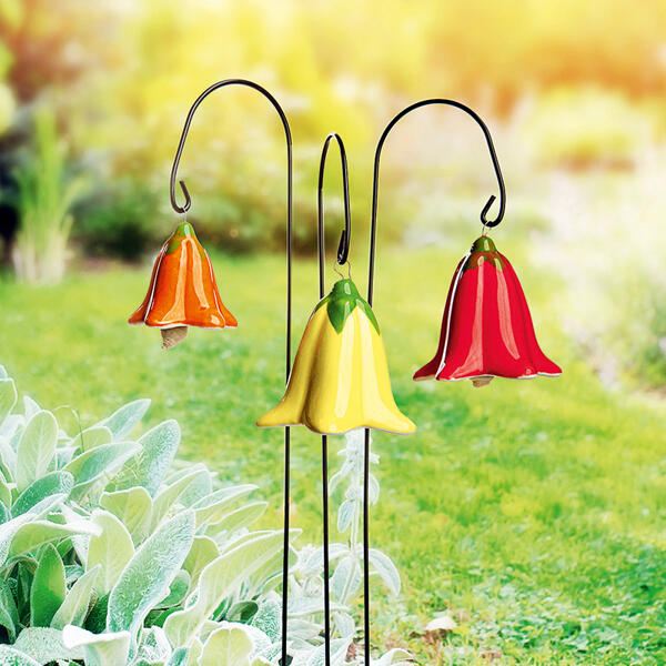 Keramik-Blumenstecker 3er-Set