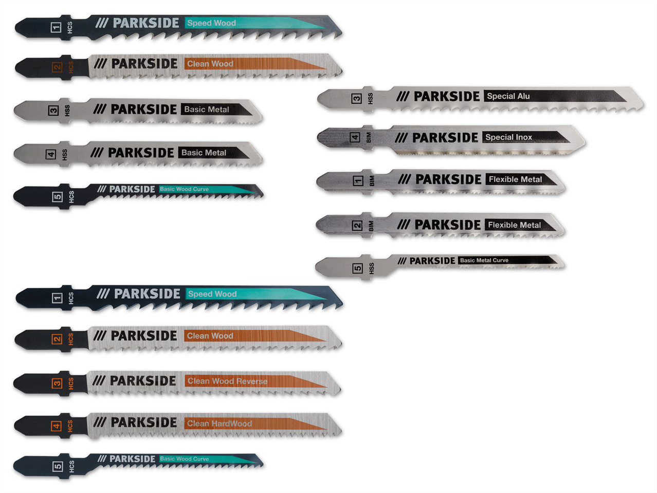 PARKSIDE(R) Stichsägeblätter-Set, 5-teilig