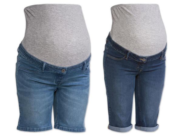 Damen Umstands-Jeansshorts