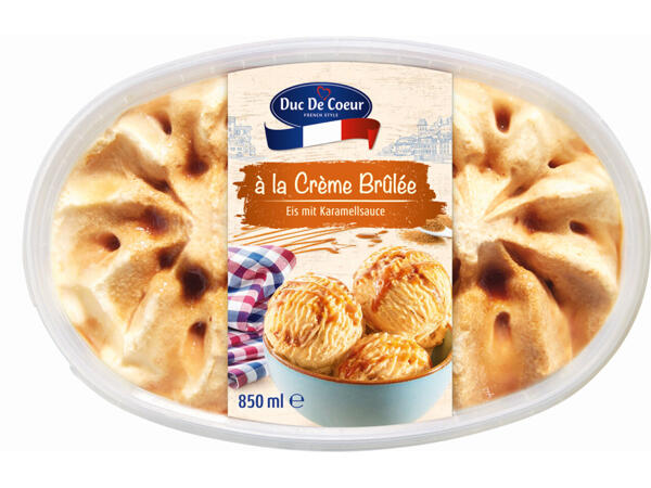 Eis mit Crème brûlée-Aroma