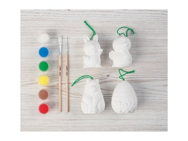 Crelando Paint Your Own Easter Characters Decorations - 12 Pieces