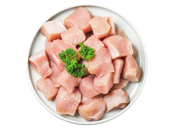 Frisches Hendlgulaschfleisch