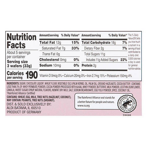 Dark Chocolate Covered Wafers, 6.17 oz