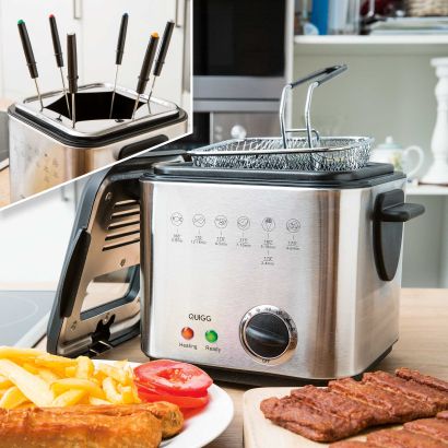 Mini friteuse 2 en 1