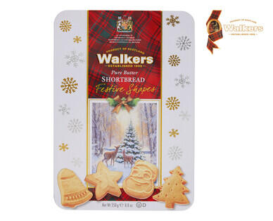 Walkers Festive Shortbread Tin 250g