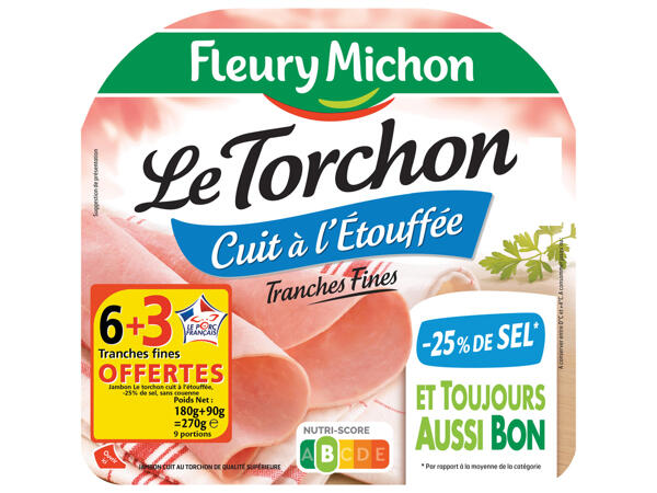 Fleury Michon Jambon cuit supérieur Le Torchon
