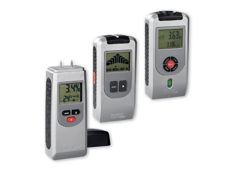 POWERFIX(R) Multi-Purpose Detector/Ultrasonic Distance Meter/ Moisture Meter