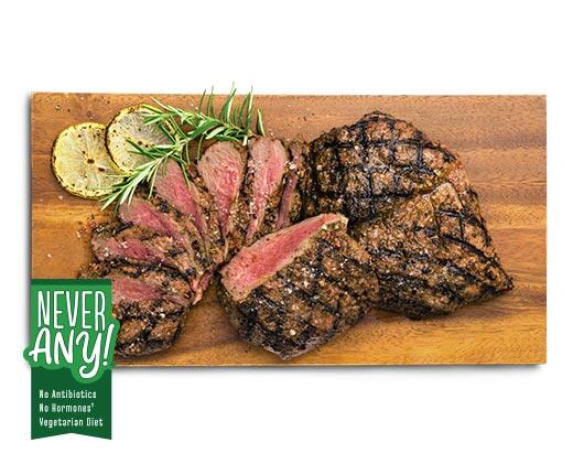 Never Any! 
 Butterflied Lamb Leg Rosemary Garlic or Unseasoned