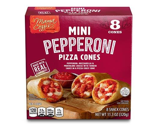 Mama Cozzi's Pizza Kitchen 
 Mini Pepperoni Pizza Cones