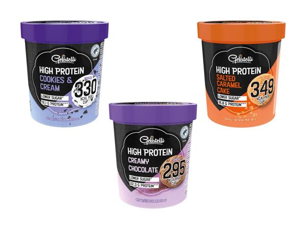 Pot de glace riche en protéines