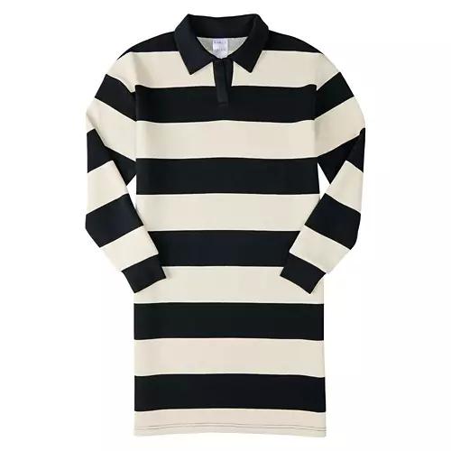 Ladies Sweatshirt Dress - Stripe, L