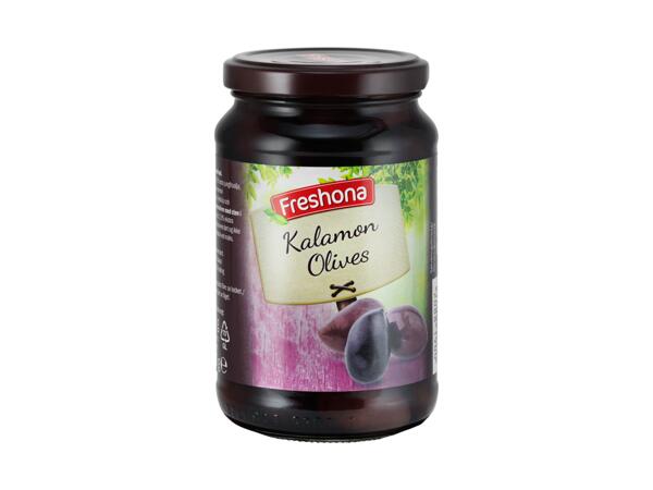 Kalamonoliver med kärnor