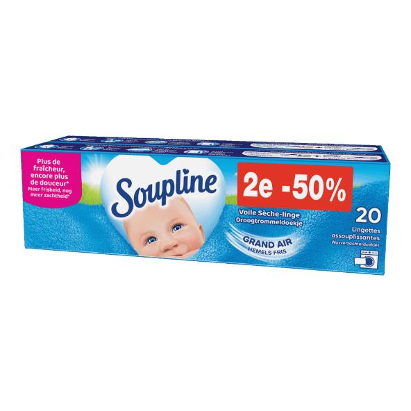 SOUPLINE(R) 				Lingettes pour sèche-linge, pack de 2