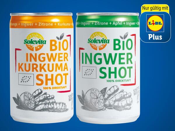 Bio Ingwer Shot oder Ingwer Kurkuma Shot