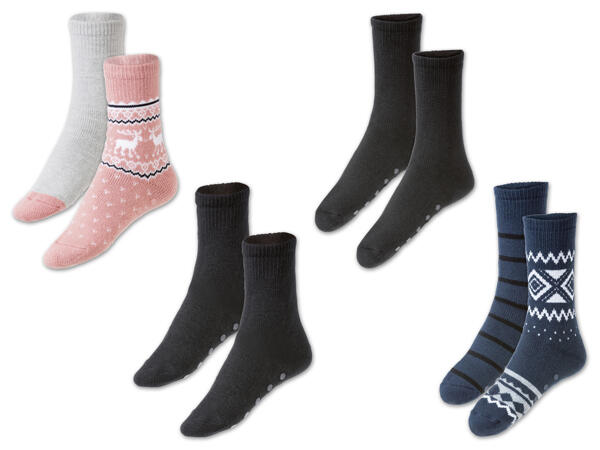 Damen/Herren Thermo-Socken, 2 Paar