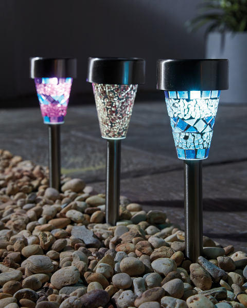 Blue/Purple/Pink Mosaic Stake Lights