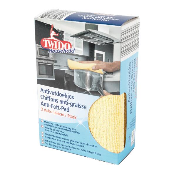 TWIDO HOUSEHOLD(R) 				Chiffons antigraisse, 3 pcs
