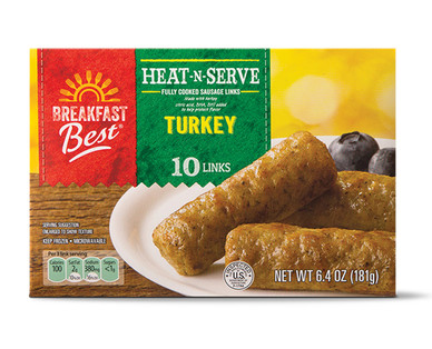 Breakfast Best Heat 'N Serve Turkey Sausage Links