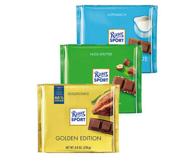 RITTER SPORT 
 TAVOLETTE DI CIOCCOLATO