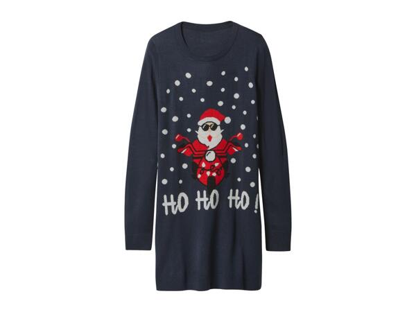 Esmara Ladies' Navy Christmas Jumper Dress