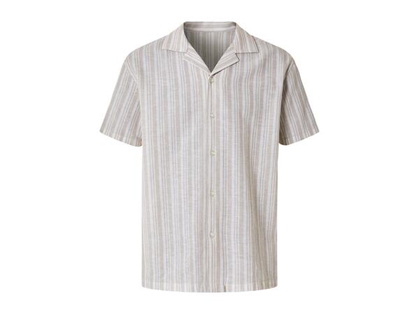 Esmara Men Men's Beige Linen Blend Shirt